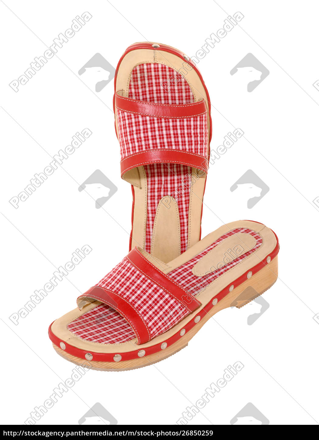 checkered flip flops