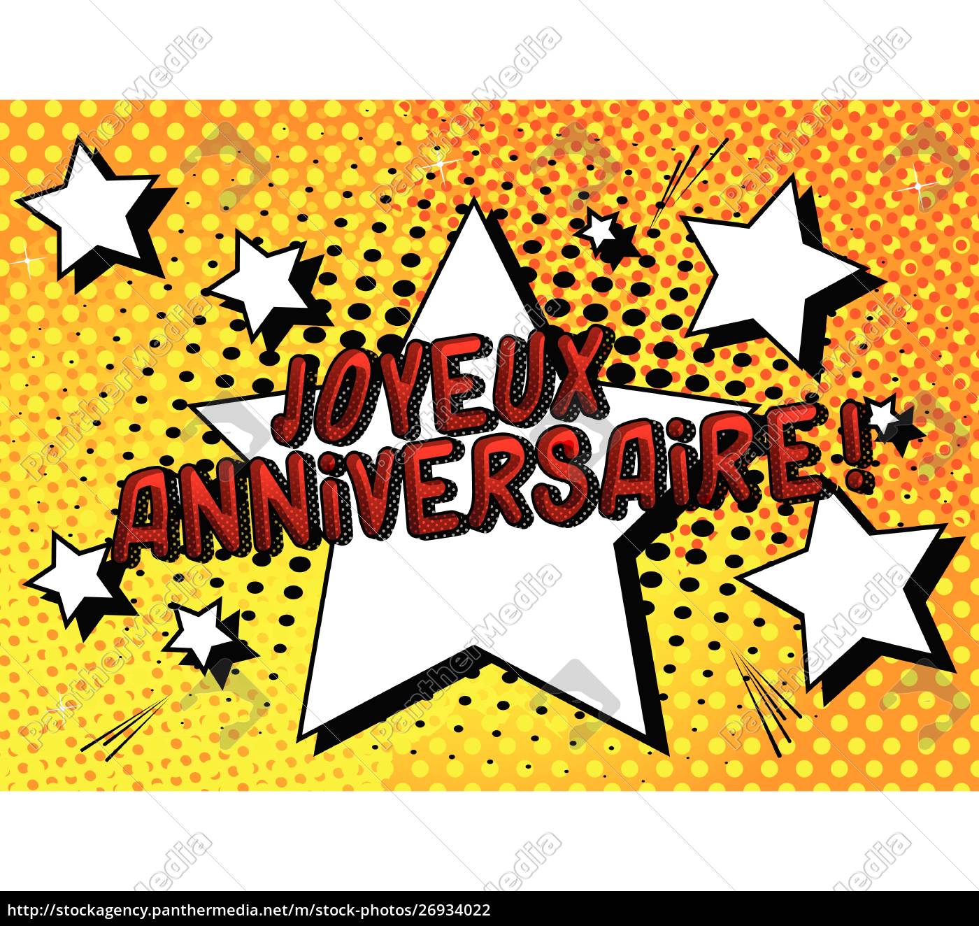 Joyeux Anniversaire Happy Birthday In French Stock Image Panthermedia Stock Agency