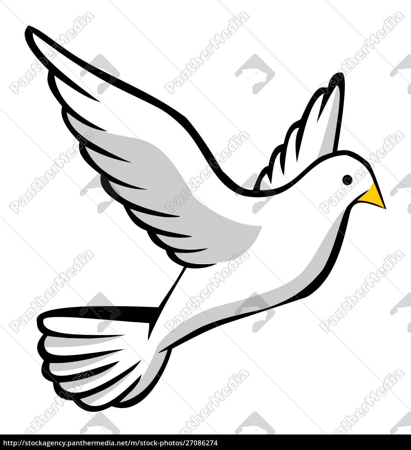 Dove Peace White Fly Spirit Heaven Bird Illustration Royalty Free Image Panthermedia Stock Agency