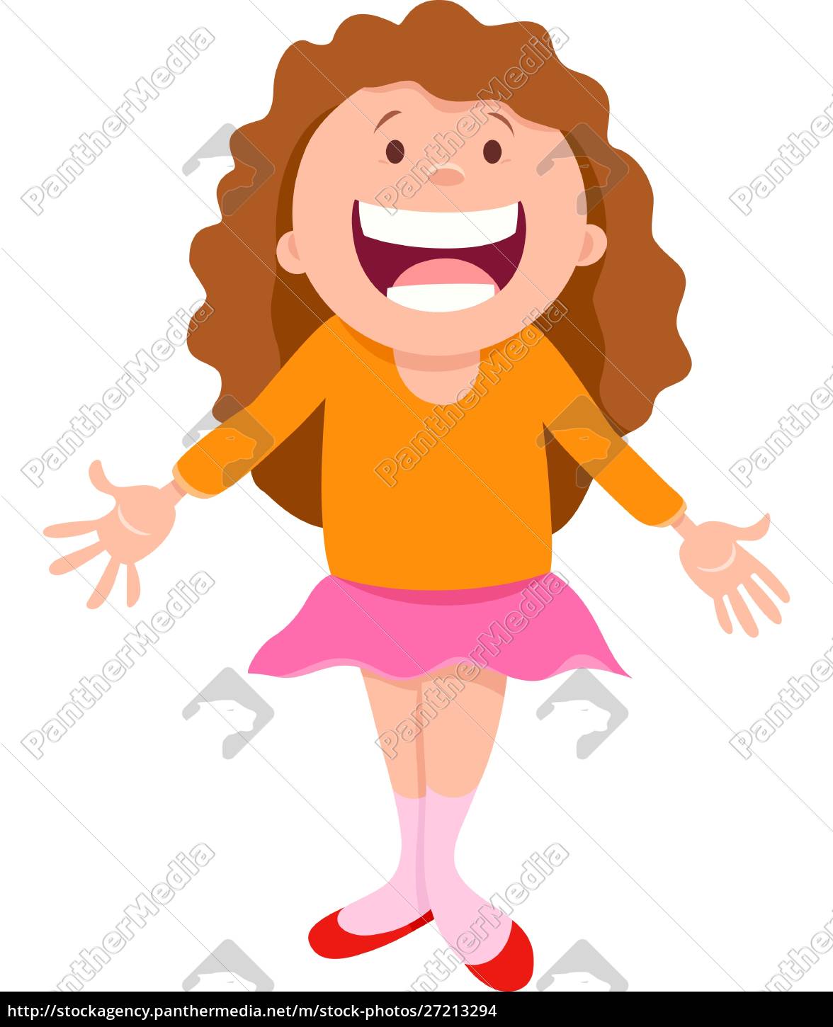 Funny Girl Character Cartoon Illustration Royalty Free Image 27213294 Panthermedia Stock Agency