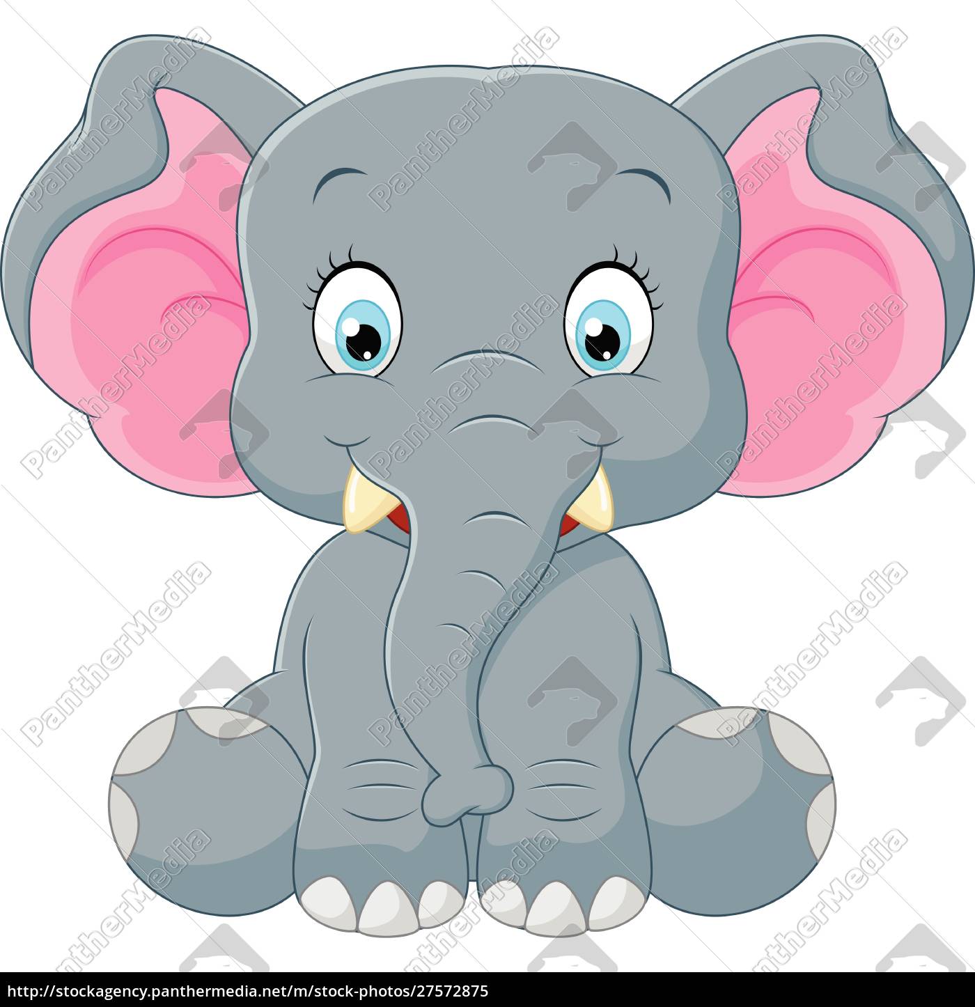 Слон для детей цветной