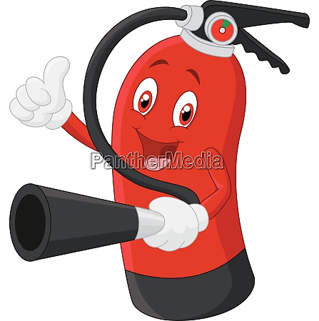 Cartoon Character of fire extinguisher giving thumb up - Royalty free image  #27611361 | PantherMedia Stock Agency