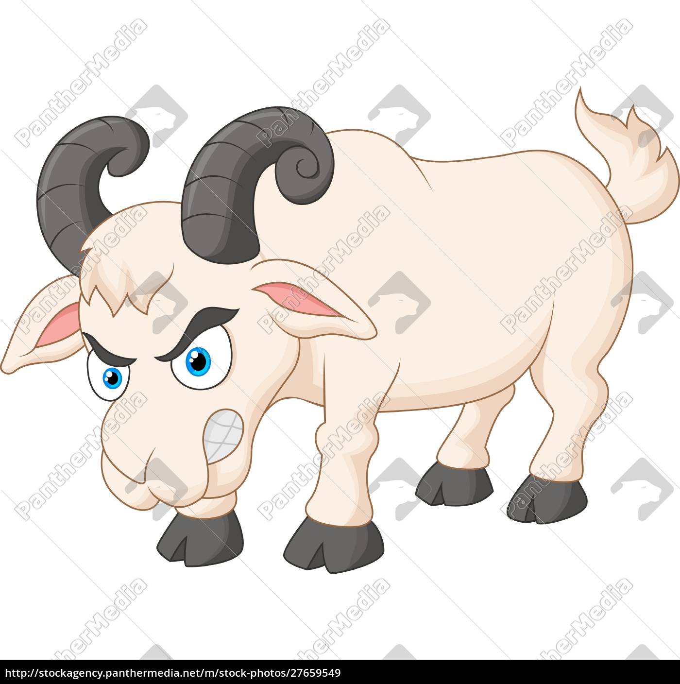 angry goat cartoon