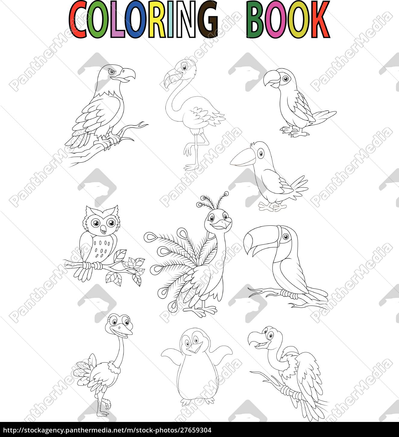 Download Cartoon Bird Coloring Book Royalty Free Photo 27659304 Panthermedia Stock Agency