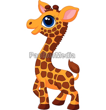 Cute baby giraffe cartoon - Stock Photo #27720499 | PantherMedia Stock  Agency