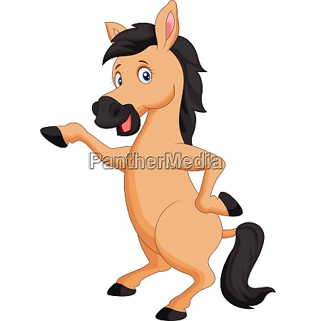 Cute brown horse cartoon waving - Stock Photo #27721733 | PantherMedia Stock Agency Cute brown horse cartoon waving - Stock Photo #27721733 | PantherMedia Stock Agency