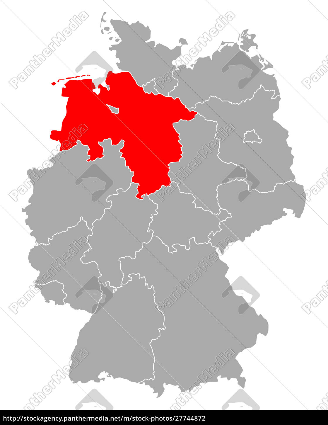 Map of Lower Saxony in Germany Royalty free photo 27744872 PantherMedia Stock Agency