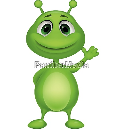 Cute green alien cartoon - Stock Photo #27925937 | PantherMedia Stock Agency