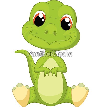 Cute baby dinosaur cartoon - Royalty free photo #27945688 | PantherMedia  Stock Agency