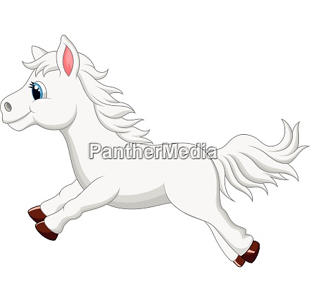 White horse cartoon running - Royalty free image #27945837 | PantherMedia  Stock Agency