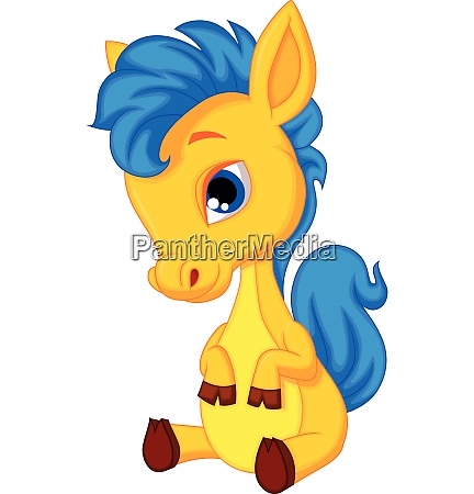 Cute baby horse cartoon - Royalty free photo #27953168 | PantherMedia Stock  Agency