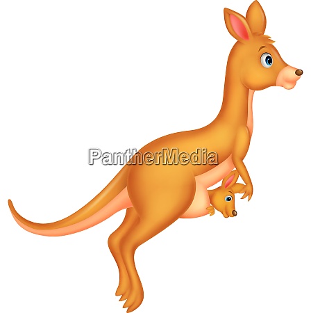 Mother and baby kangaroo cartoon - Stock Photo #27953353 | PantherMedia  Stock Agency