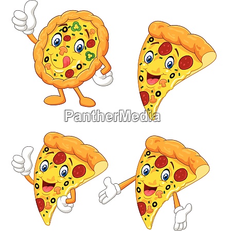 Cartoon funny pizza collection set - Royalty free photo #27980812 |  PantherMedia Stock Agency