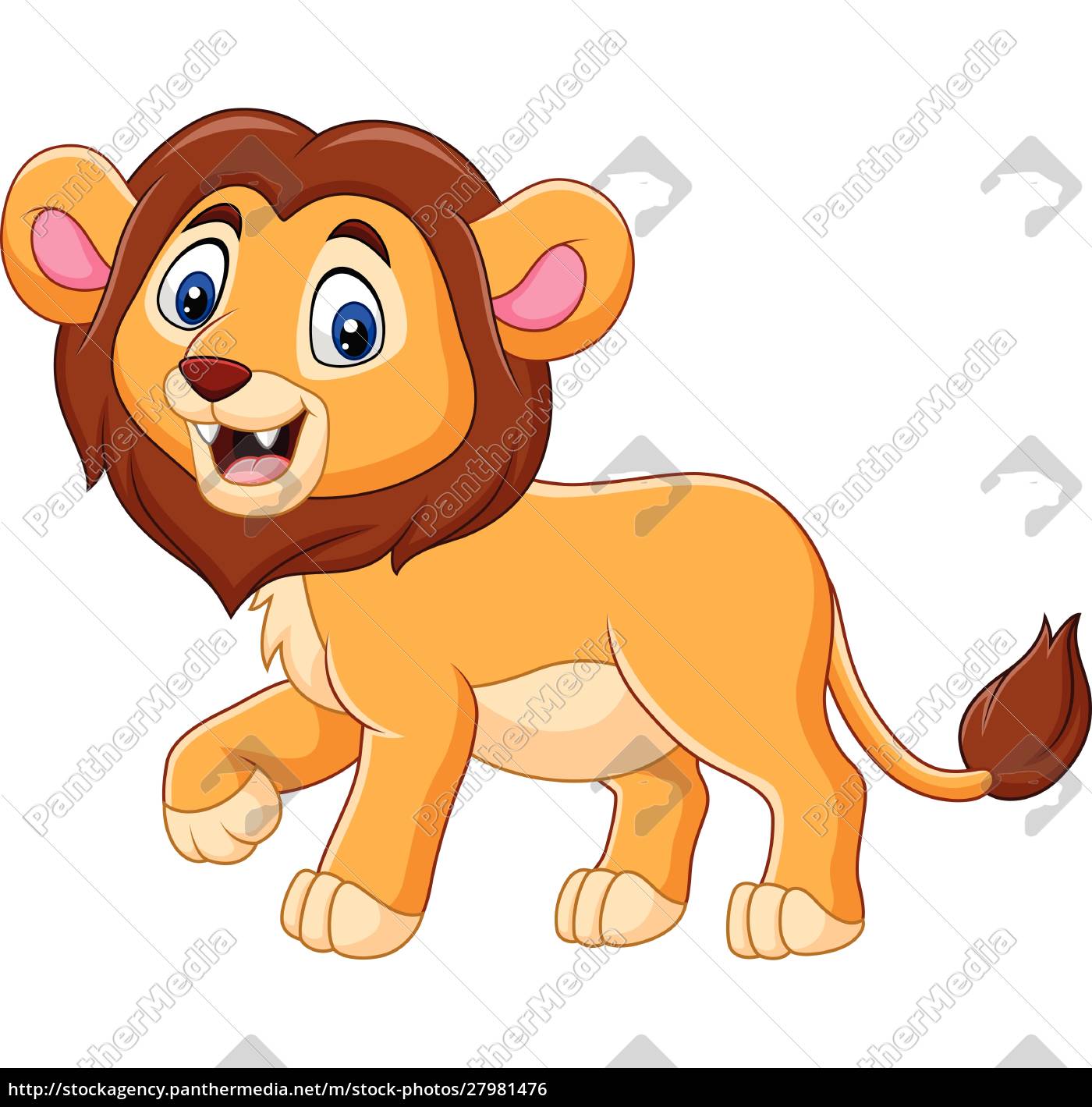 Cute Baby Lion Cartoon Royalty Free Photo Panthermedia Stock Agency