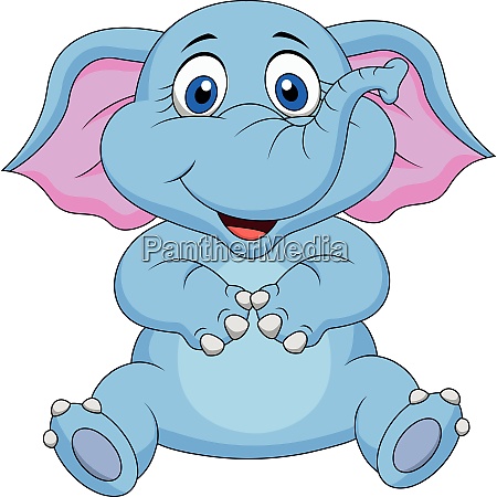 Cute baby elephant cartoon - Stock image #28008158 | PantherMedia Stock  Agency