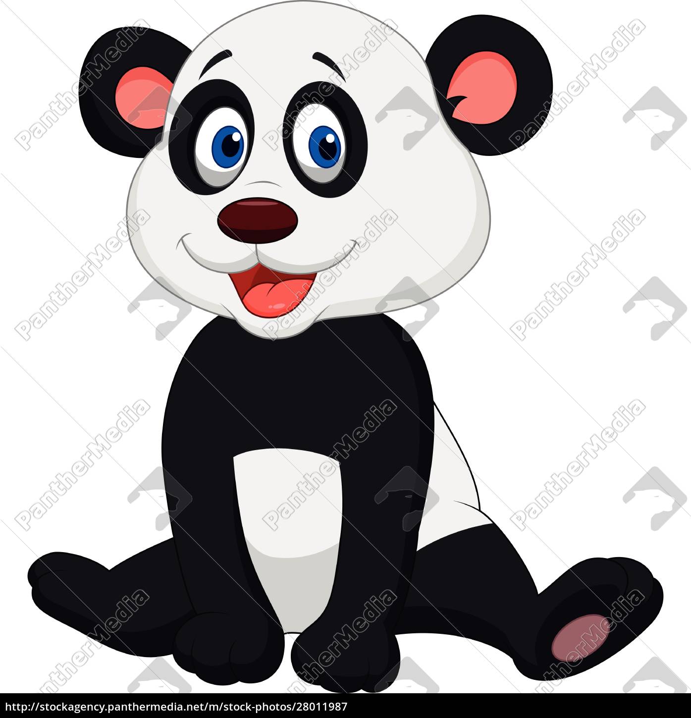 Cute Baby Panda Cartoon Royalty Free Image Panthermedia Stock Agency