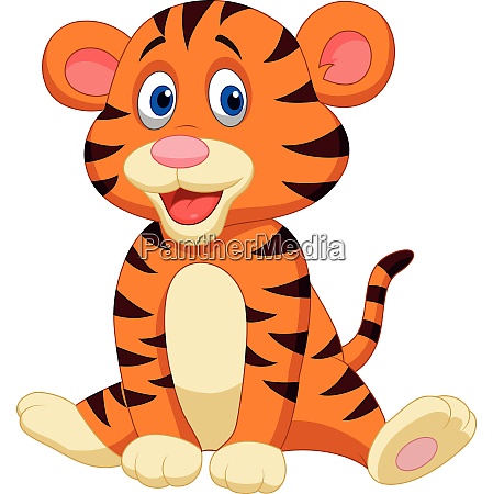 Cute baby tiger cartoon - Royalty free photo #28011988 | PantherMedia Stock  Agency