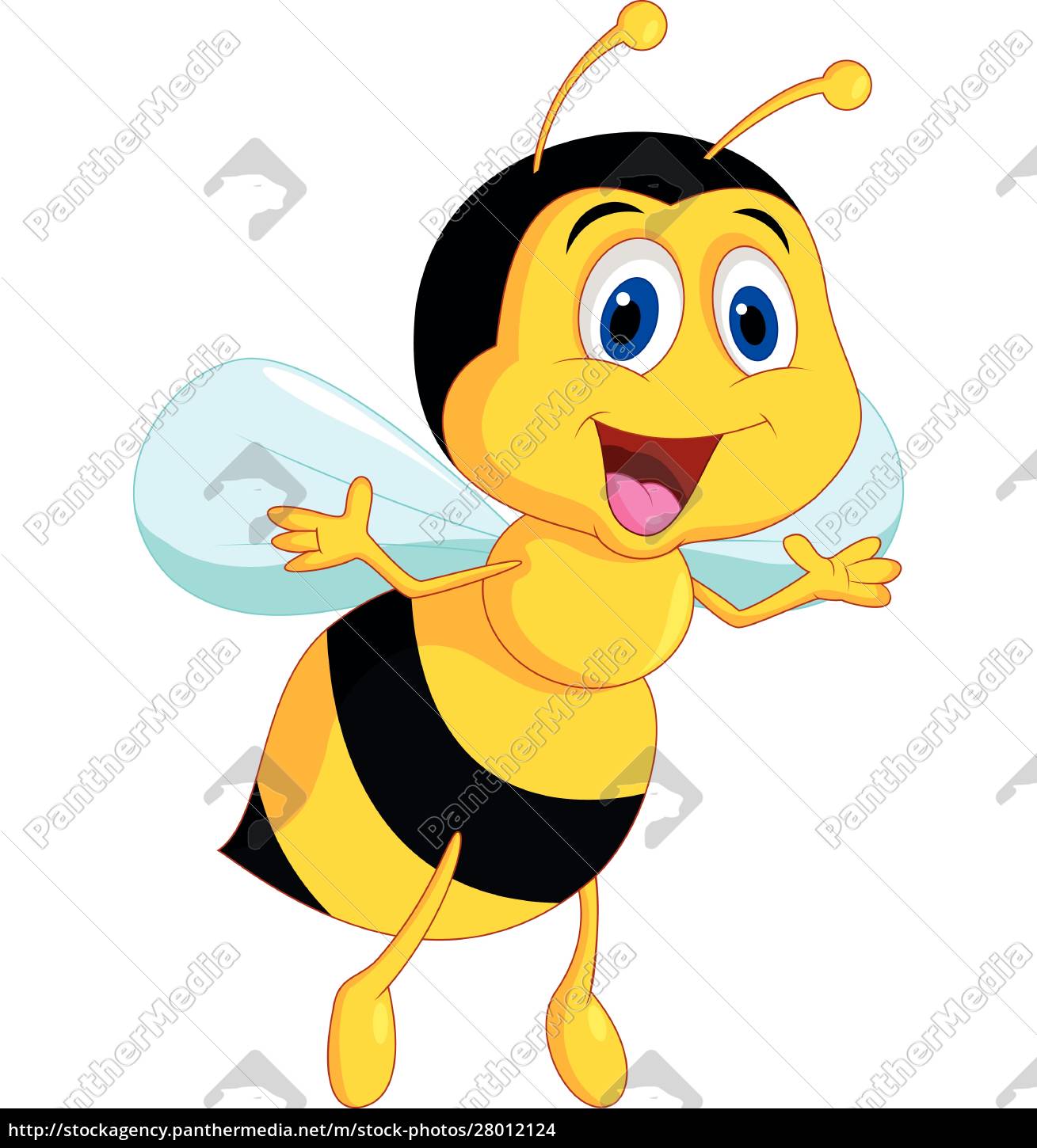 Download Cute Bee Cartoon Royalty Free Photo 28012124 Panthermedia Stock Agency