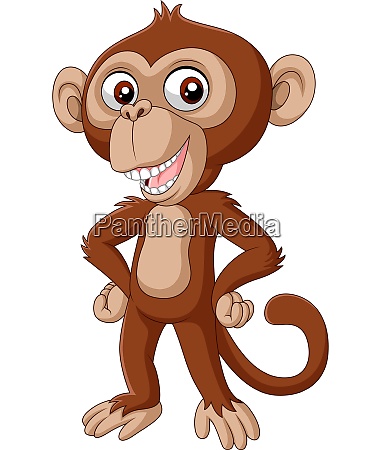 Cute baby chimpanzee cartoon posing - Royalty free photo #28091352 |  PantherMedia Stock Agency
