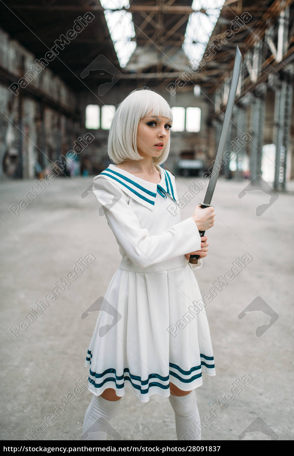 girly anime makeup Stock Photo