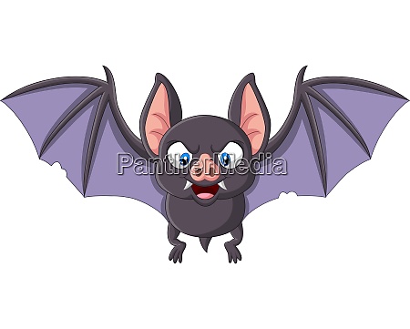 Cartoon bat flying isolated on white background - Royalty free image  #28114854 | PantherMedia Stock Agency