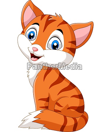 Cartoon funny cat isolated on white background - Royalty free photo  #28114828 | PantherMedia Stock Agency