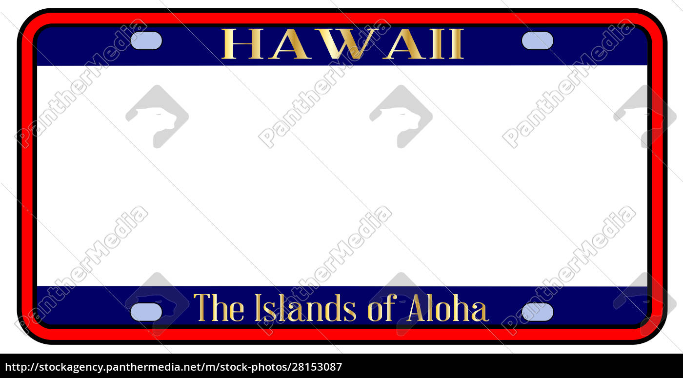 Blank Hawaii State License Plate Stock Photo 28153087   ~blank Hawaii State License Plate 28153087 High 