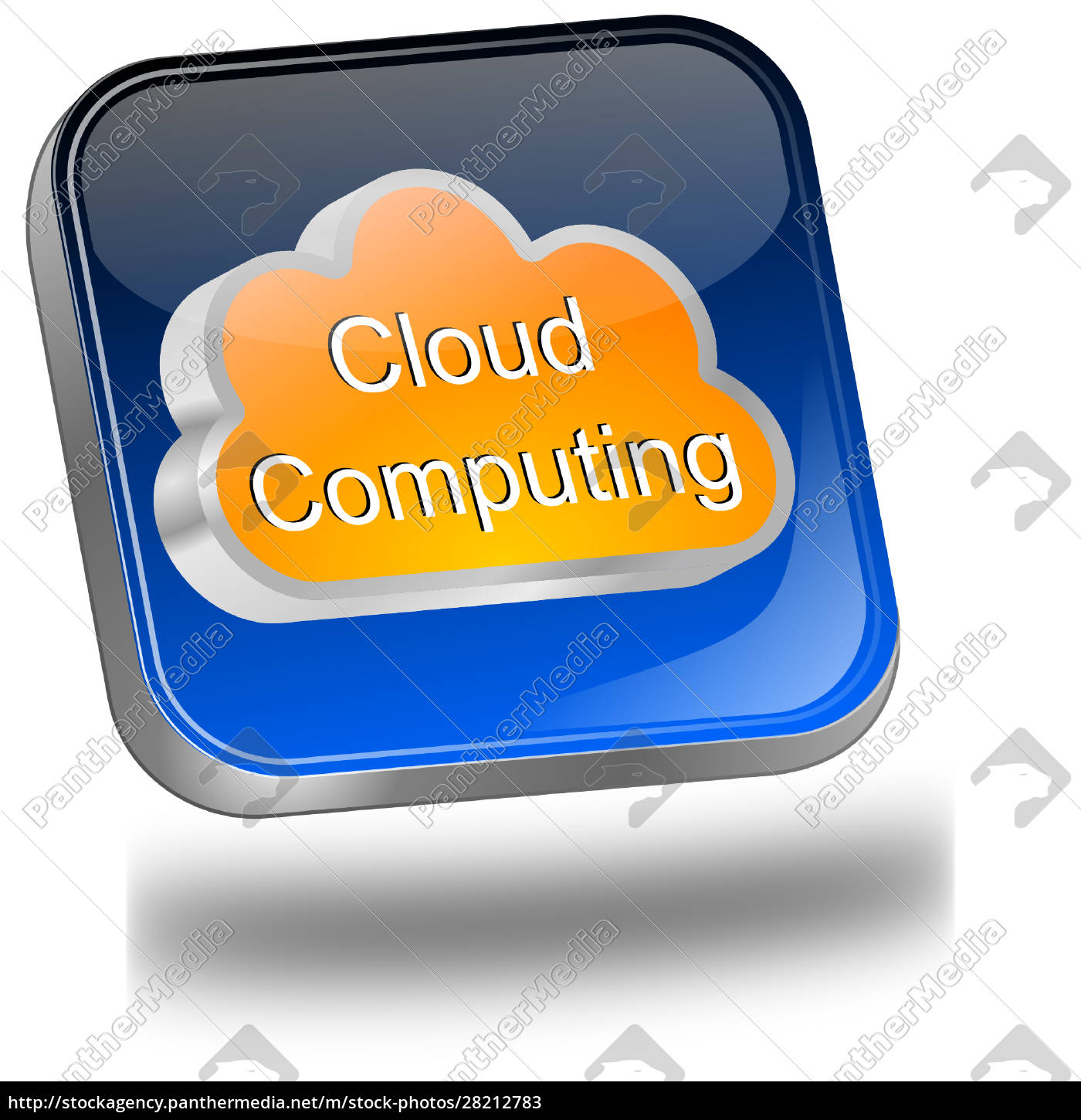 Blue Cloud Computing Button 3d Illustration Royalty Free Image 2127 Panthermedia Stock Agency