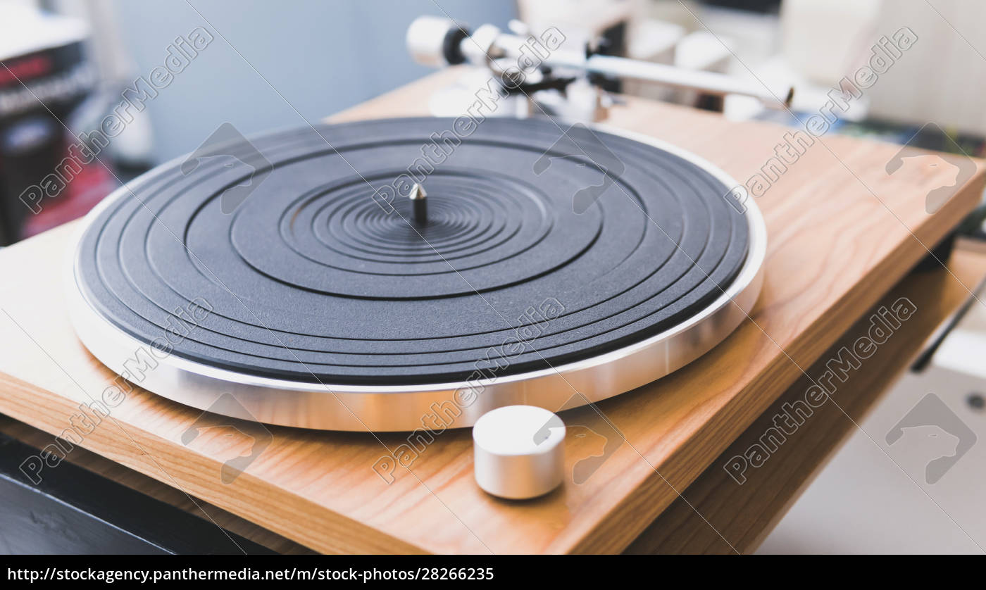 Close Up Of Modern Turntable Vinyl Record Player Stock Photo Panthermedia Stock Agency