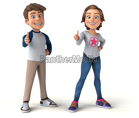 Fun 3D cartoon teenage kids - Stock Photo #29054917 | PantherMedia Stock  Agency