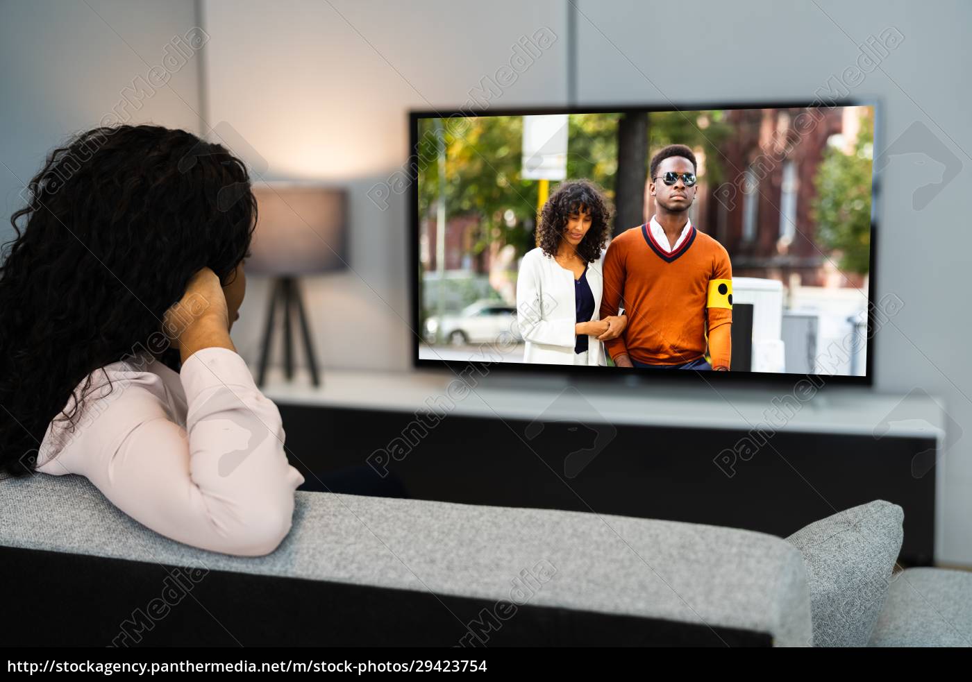 Watching Tv Movie On Television Royalty Free Image Panthermedia Stock Agency