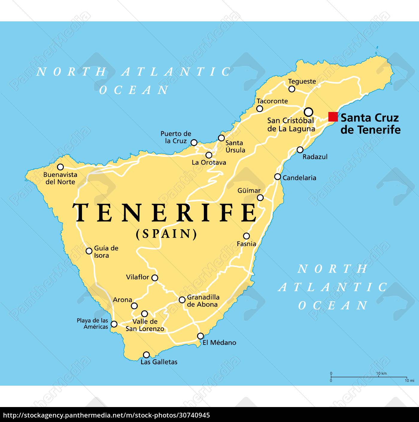~tenerife Island  Political Map  30740945 High 